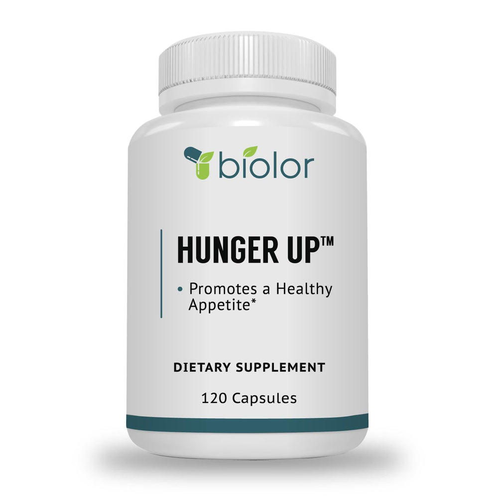 Biolor HungerUp bottle front shows reliable appetite support for healthy weight gain