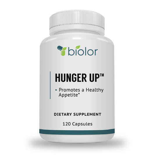 Biolor HungerUp bottle front shows reliable appetite support for healthy weight gain