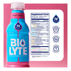 BIOLYTE bottle pour shows easy serving during workouts