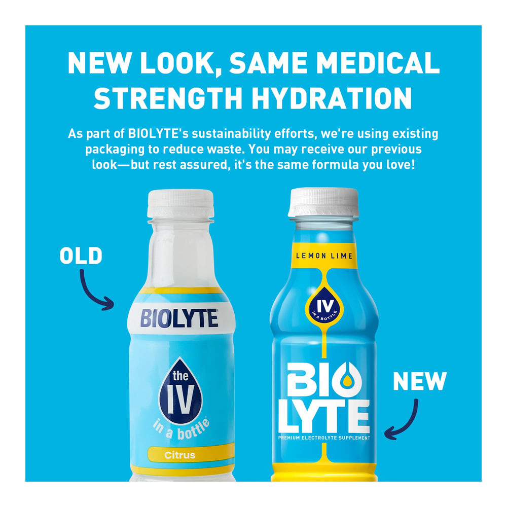 BIOLYTE lemon lime being poured for quick electrolyte replenishment