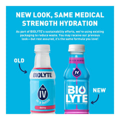 BIOLYTE mixed berry pour showing refreshing hydration