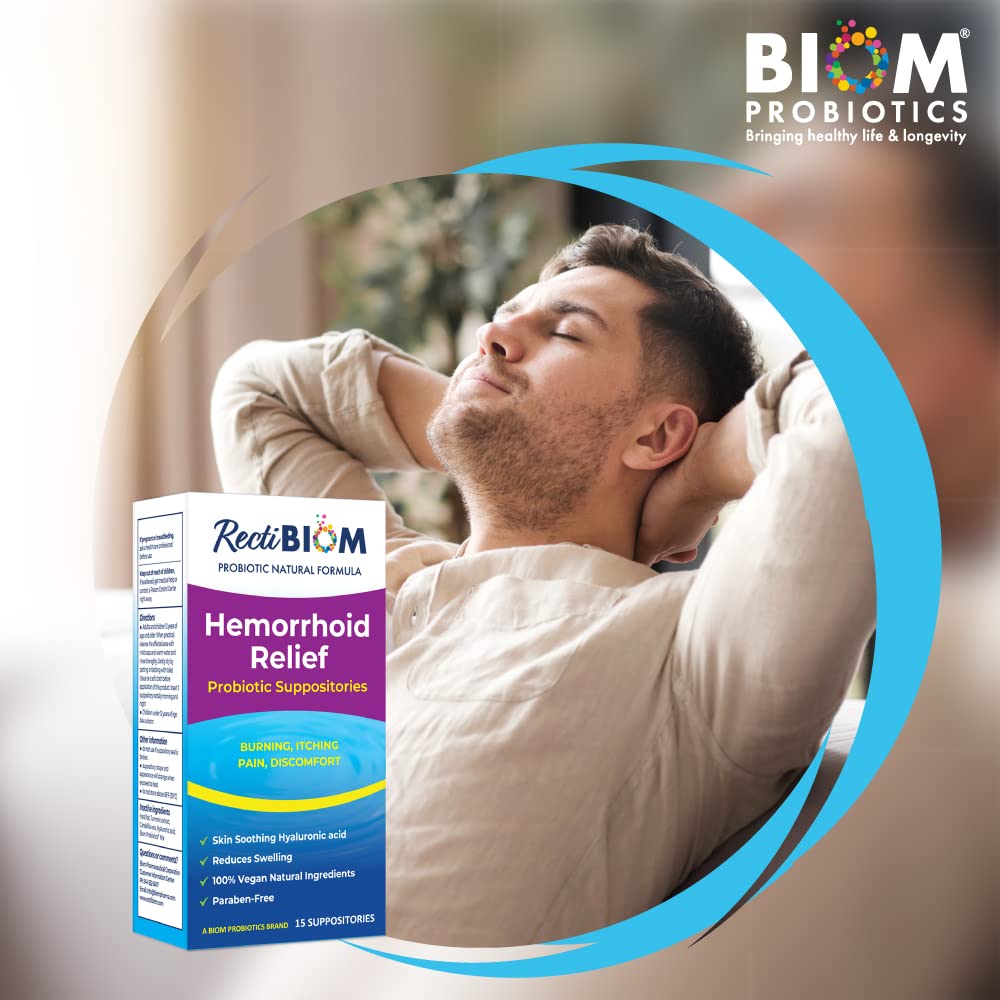 RectiBiom turmeric extract and lubricants provide fast comfort