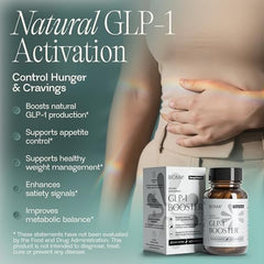 BIOMA GLP-1 Booster capsules close-up highlighting delayed-release design for absorption