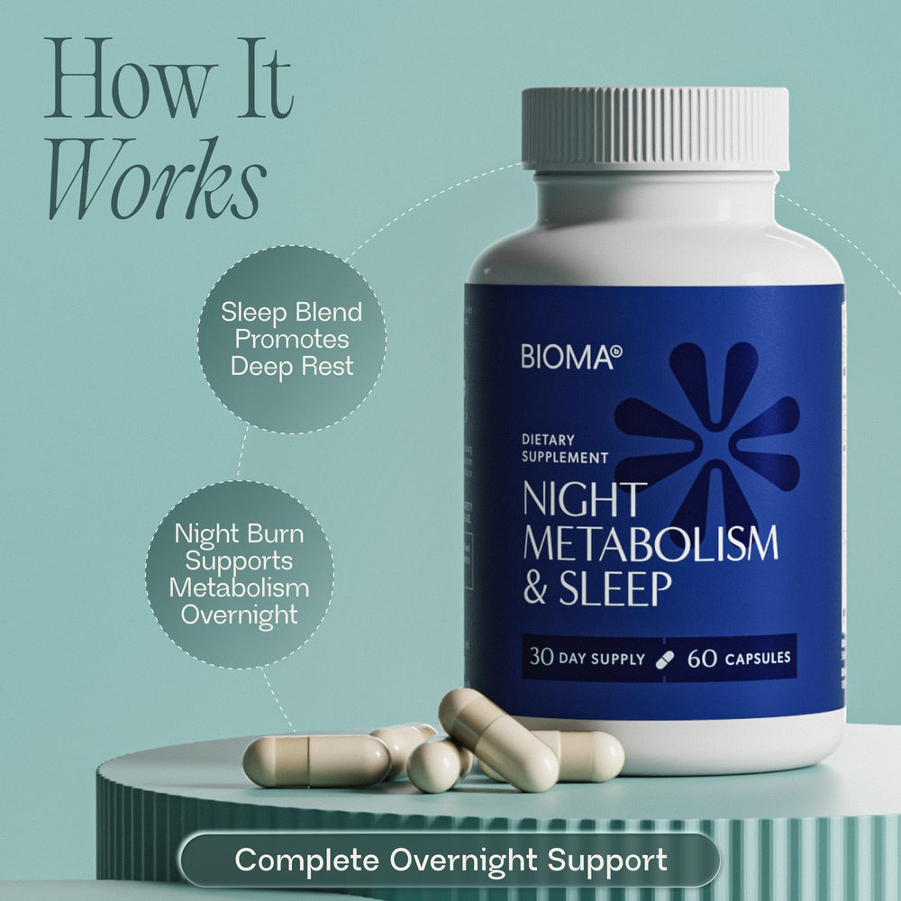 BIOMA Night Metabolism & Sleep mood blend indicating calm sleep cues
