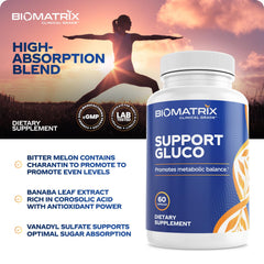 BioMatrix Metabolism ingredient panel highlights botanicals for balance and focus.