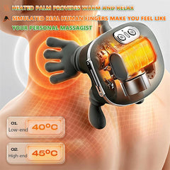 Bionic neck massager 4D kneading nodes mimic finger pressure for neck release.