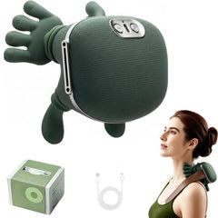 Bionic neck massager with fingers close-up showing hand-like grip for neck relief