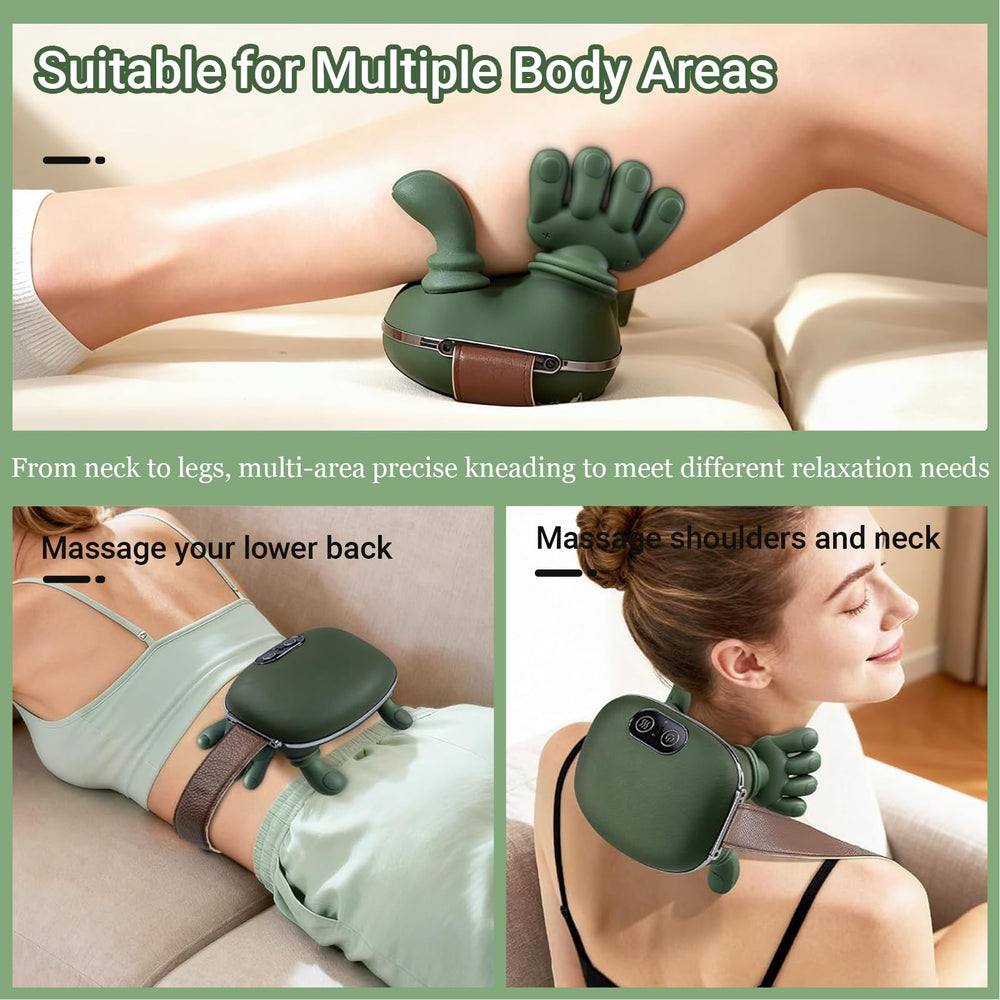 Bionic neck massager dual-heat levels for steady warmth around the neck