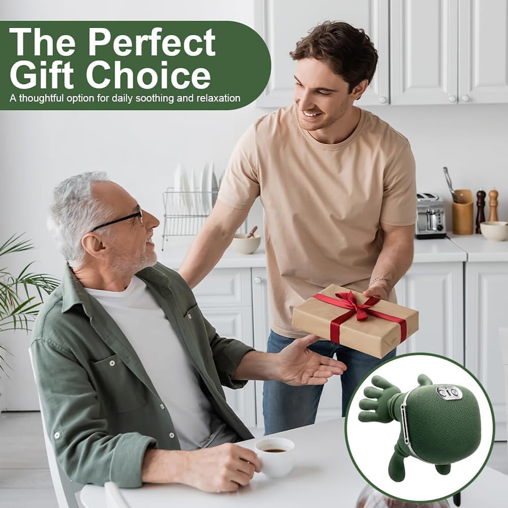 Bionic neck massager worn with strap for hands-free use