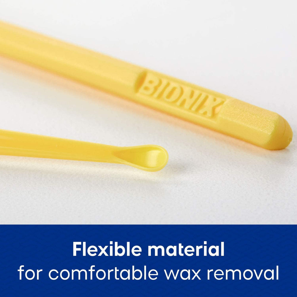 Bionix CeraSpoon yellow color-coded tips array ready for cerumen management.