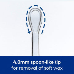 Flexible stainless steel curettes minimize discomfort during use.