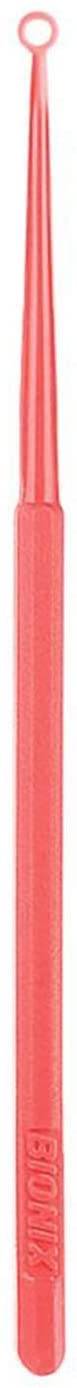 Bionix Red AngleLoop ear curette tool for precise wax retrieval in clinical settings.