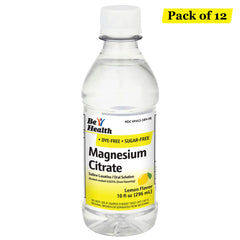 Pouring Be Health Magnesium Citrate into a glass, easy to consume.