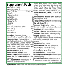 Biopharma NanoGreens scoop pour, quick mix for a strawberry flavored boost.