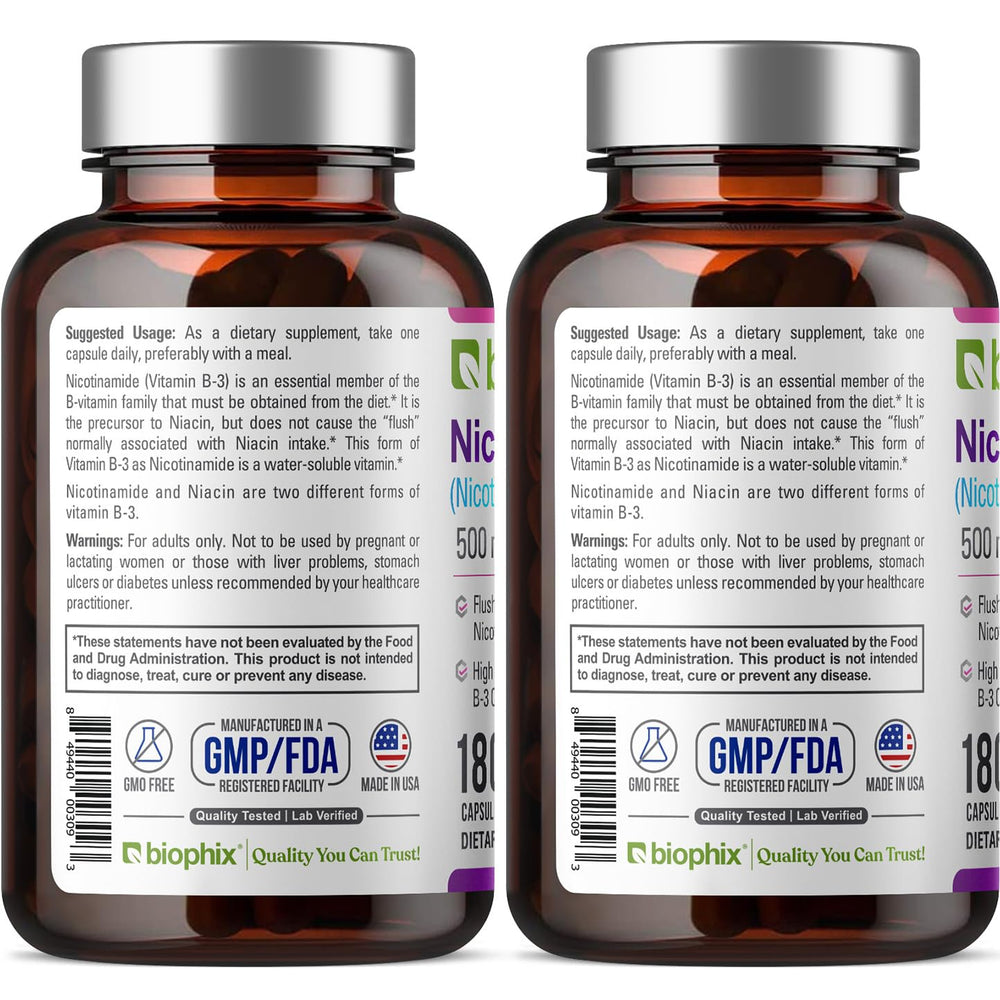 Biophix B-3 Nicotinamide bottle with brand logo signaling quality