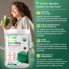 Biophix Organic Spirulina Cherry flavor value pack shows long-lasting nutrition.