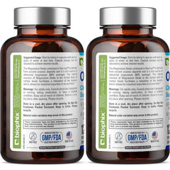 Biophix Oxy-Lax label detail emphasizes natural magnesium oxide source
