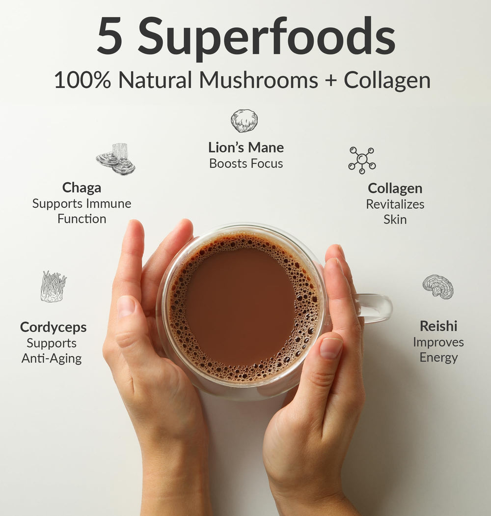BIOptimizers Lions Mane Chaga Reishi powder scoop emphasizes cognitive support option