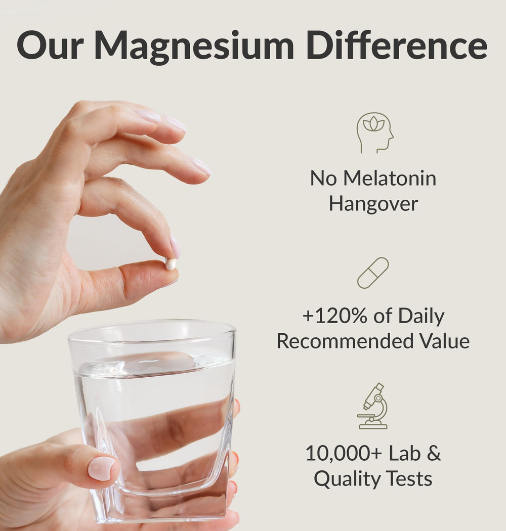 BIOptimizers Magnesium Breakthrough bottle being poured for simple daily use.