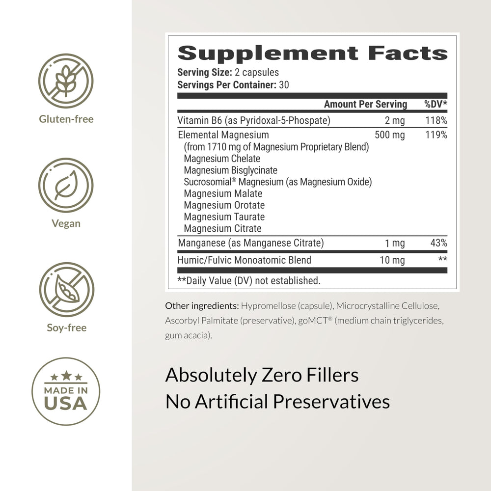 BIOptimizers Magnesium Breakthrough pure and natural formulation with transparent ingredients.