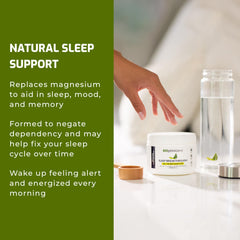 BIOptimizers Sleep Breakthrough mix-in-water in a glass demonstrates easy nightly ritual.