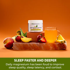 BIOptimizers Sleep Breakthrough vegan, gluten-free, soy-free formula info panel.