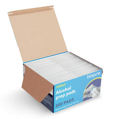 Biopure 2x2 inch pads for quick skin cleansing before injections