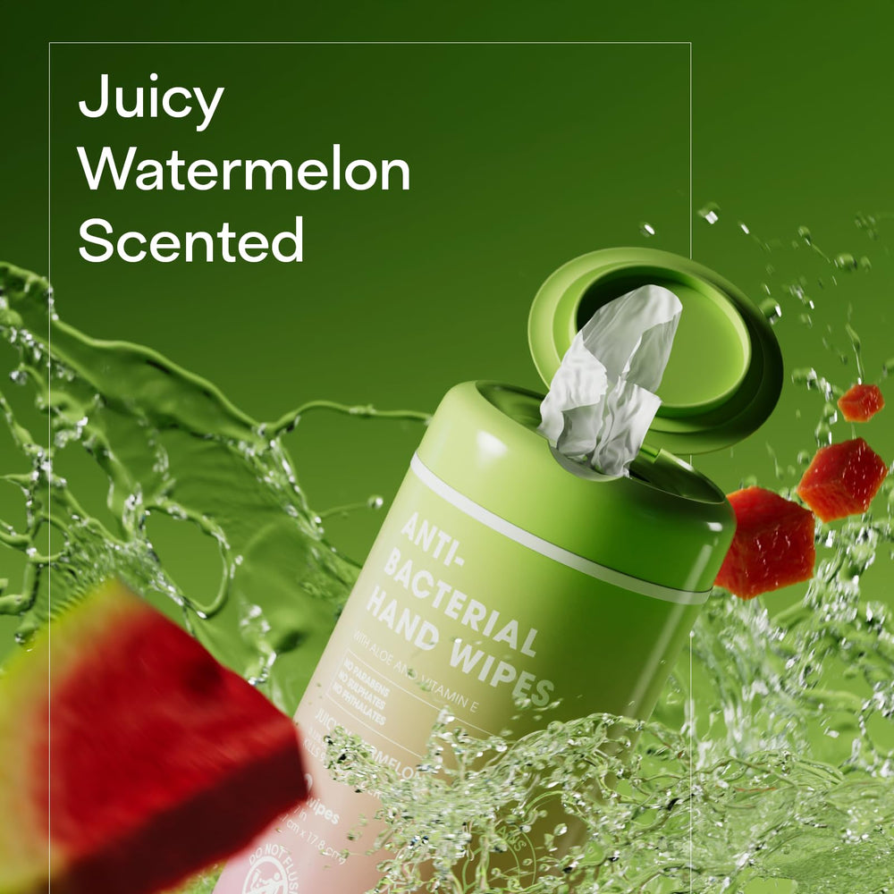 BIOPURE aloe and vitamin E-infused wipes soothe and moisturize hands.