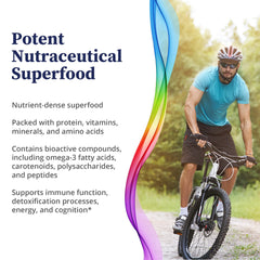 BioPure Chlorella vulgaris powder added to a smoothie boosts nutrients without overpowering flavor.