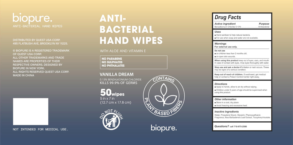 BIOPURE aloe and vitamin E nourishes skin after each wipe