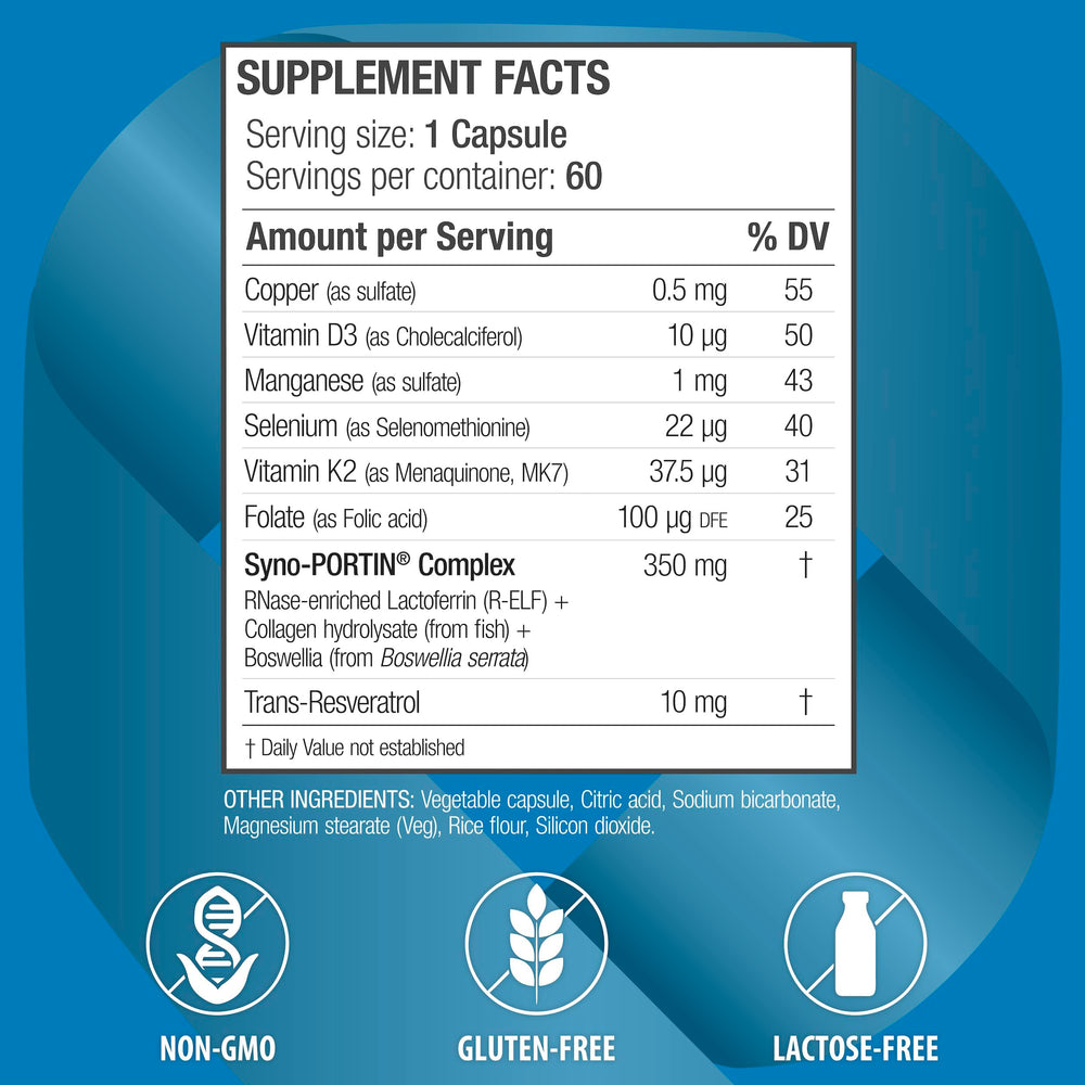 bioQuad OSTEODENX capsules closeup for easy daily intake.