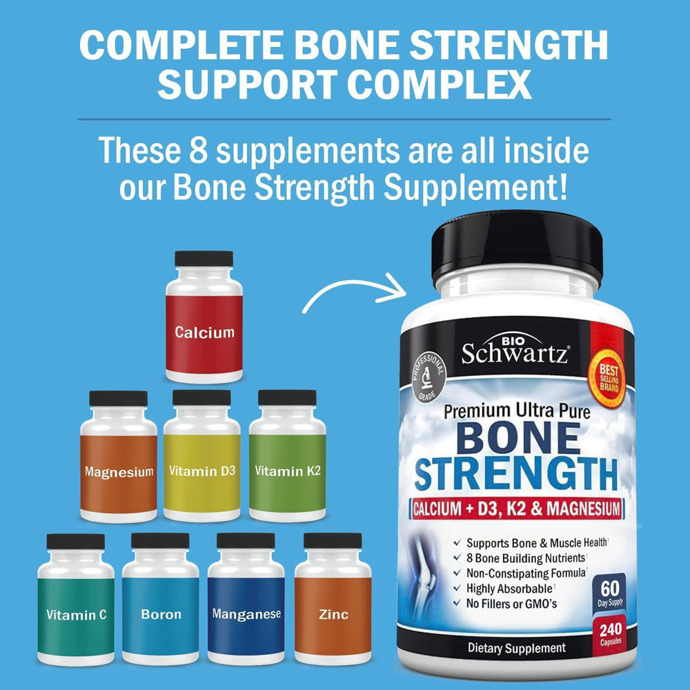 BioSchwartz Bone Strength features three calcium types for balanced mineral delivery