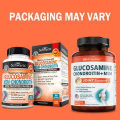 BioSchwartz joint support capsules closeup emphasizes easy-to-take capsules for daily joint care