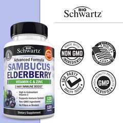 BioSchwartz skin-support vitamin C and zinc highlighted on the label.