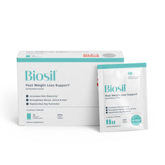 Biosil Post Weight Loss BounceBack bottle supports skin elasticity and joint comfort