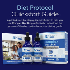 Close-up of BioSource Labs Complex Diet Drops ingredients panel