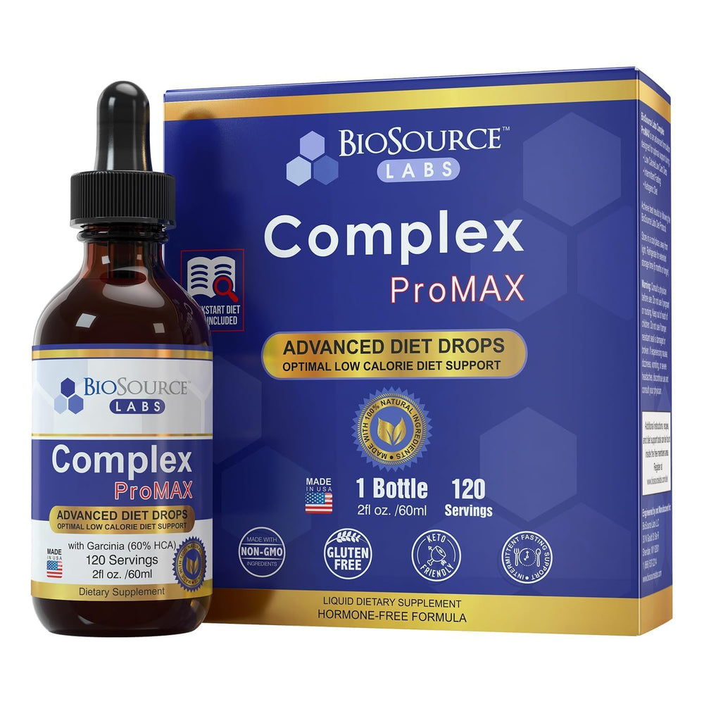 BioSource Labs Complex ProMAX bottle shown on counter for potential appetite support.