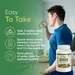 BioSource Labs Vibrant Life probiotic enzyme blend packaging highlighting gut health.