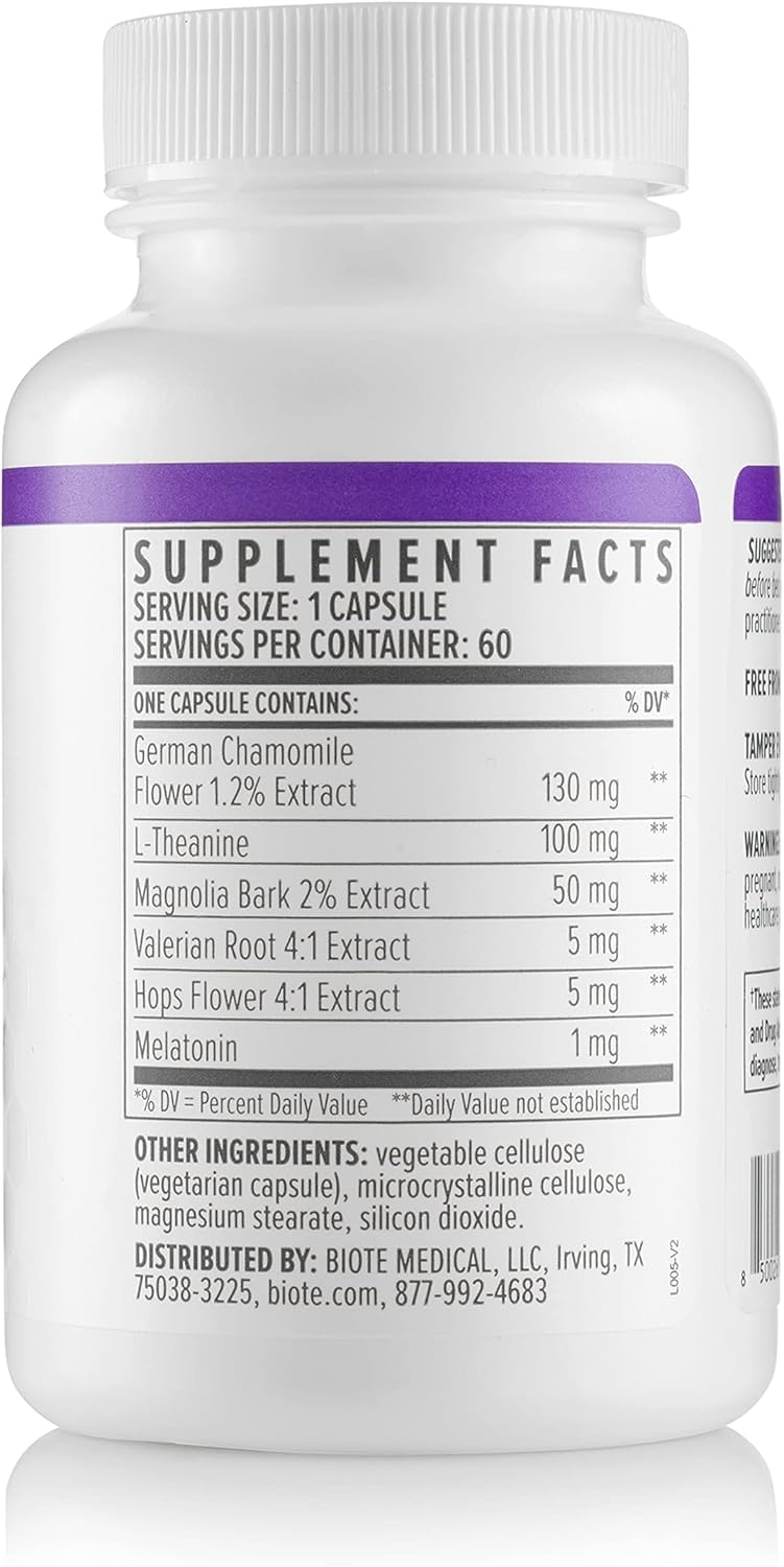 Biote Best Night's Sleep label highlights key ingredients.