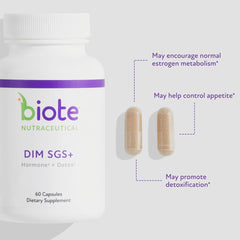 Biote DIM SGS+ label highlighting the patented bioavailable complex.