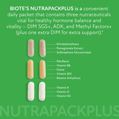 Biote NutraPackPlus capsules close-up with smooth coating for easy swallowing.