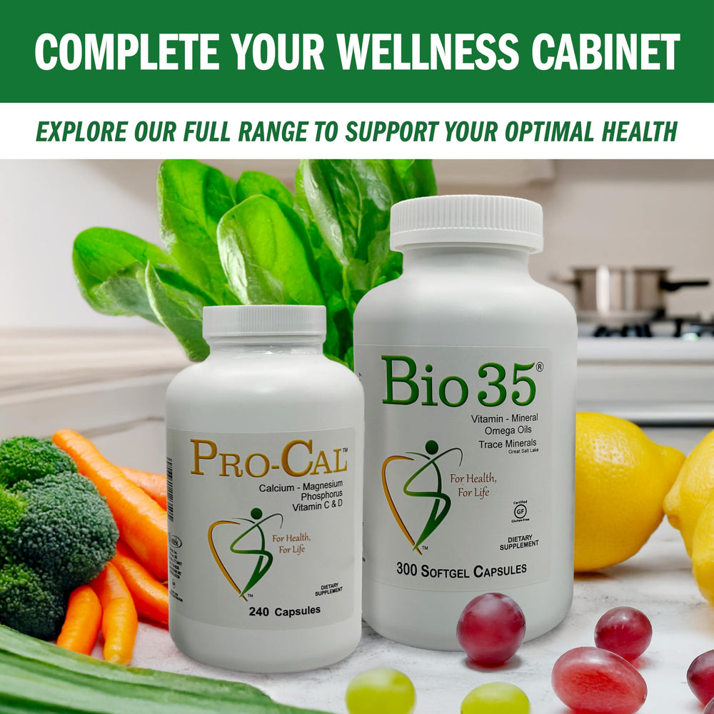 Biotek Pro-Cal adults in morning routine for convenient bone and muscle care.