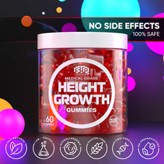 Biotequelab height growth gummies pictured with daily routine benefits and consistency.