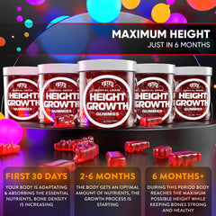 Biotequelab height growth gummies for teens and kids supported by natural blends.