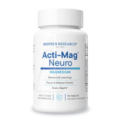 Biotics Research Acti-Mag Neuro bottle pour supports daily focus and calm.