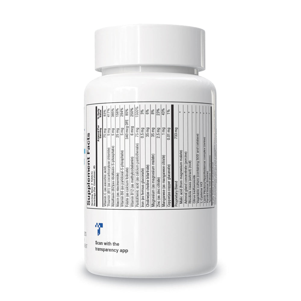 BIOTICS RESEARCH ADB5-Plus tablets ready for daily stress support.