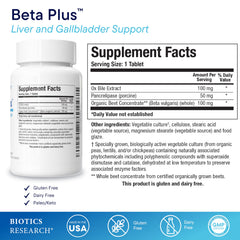 Biotics Research Beta-Plus pancrelipase enzyme capsule supports fat digestion