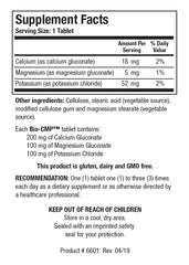 Biotics Research Bio CMP tablets on hand demonstrate convenient daily electrolyte nutrients.