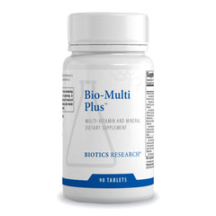 Biotics Research Bio-Multi Plus bottle front presents a complete foundational multivitamin for daily nutrient support.