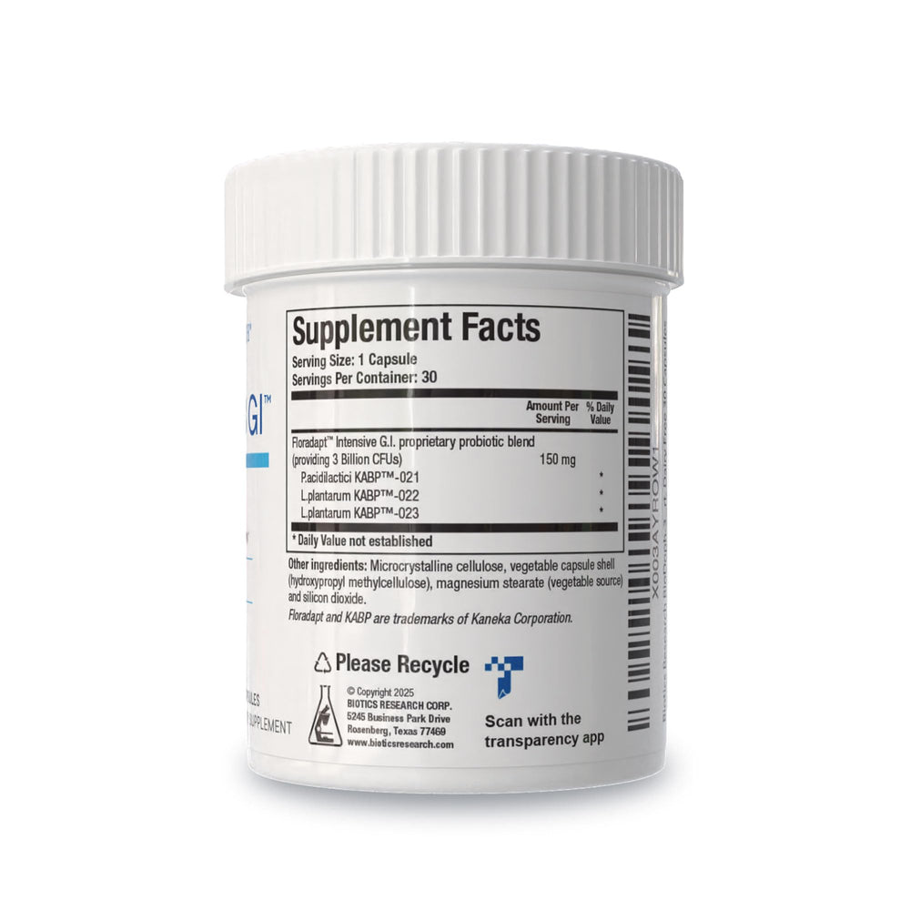 BioDoph-3 GI capsules close-up showing easy-to-swallow probiotic format